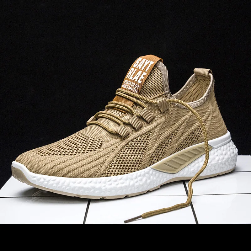 

2020 spring and autumn new couple flying woven lightweight and breathable sneakers trendy and fashionable all-match