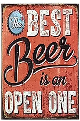 

Kean Лучшее пиво-это один открытый жестяной знак, винтажный металлический знак, настенный Декор для дома, бара, гаража, ресторана 12 дюймов X 8 дю...
