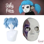 Маска для игры, косплея Салли, маски и парик Салли, маскарадный парик Sallyface + головной убор, реквизит, аксессуары, искусственные маски для костюма