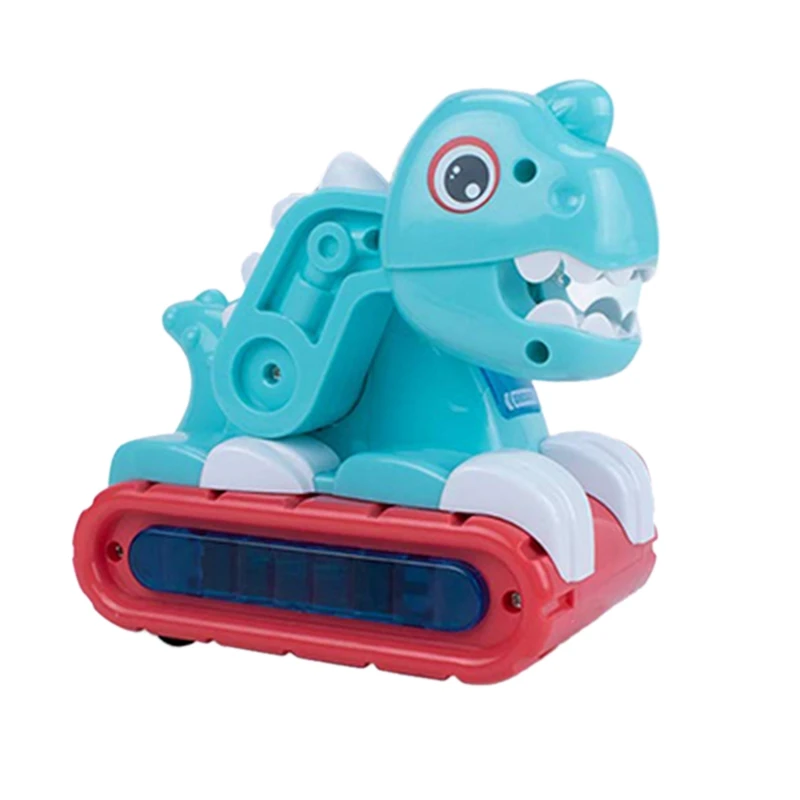 

Kids Electric Musical Dinosaur Car Toy with Sounds and Lights Infant Early Crawling Developmental Toys