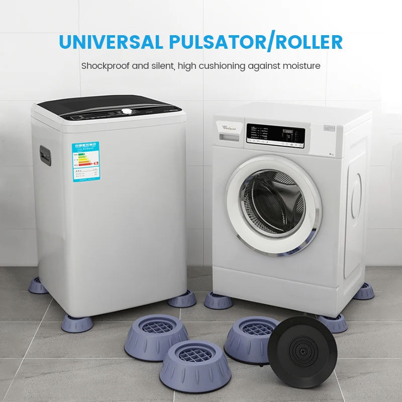 4Pcs Anti Vibration Washing Machine Feet Pads Rubber Mat Dryer Fixed Non-Slip Pad Fridge Stand Legs For | Обустройство дома