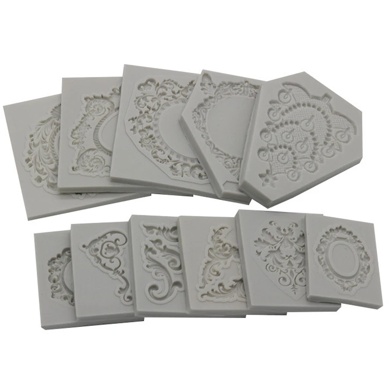 Border Silicone Photo Frame Embossed Mold Fondant Pastry Tools Chocolate Mould Sugar Craft 3D Relief Cake Decorating | Дом и сад