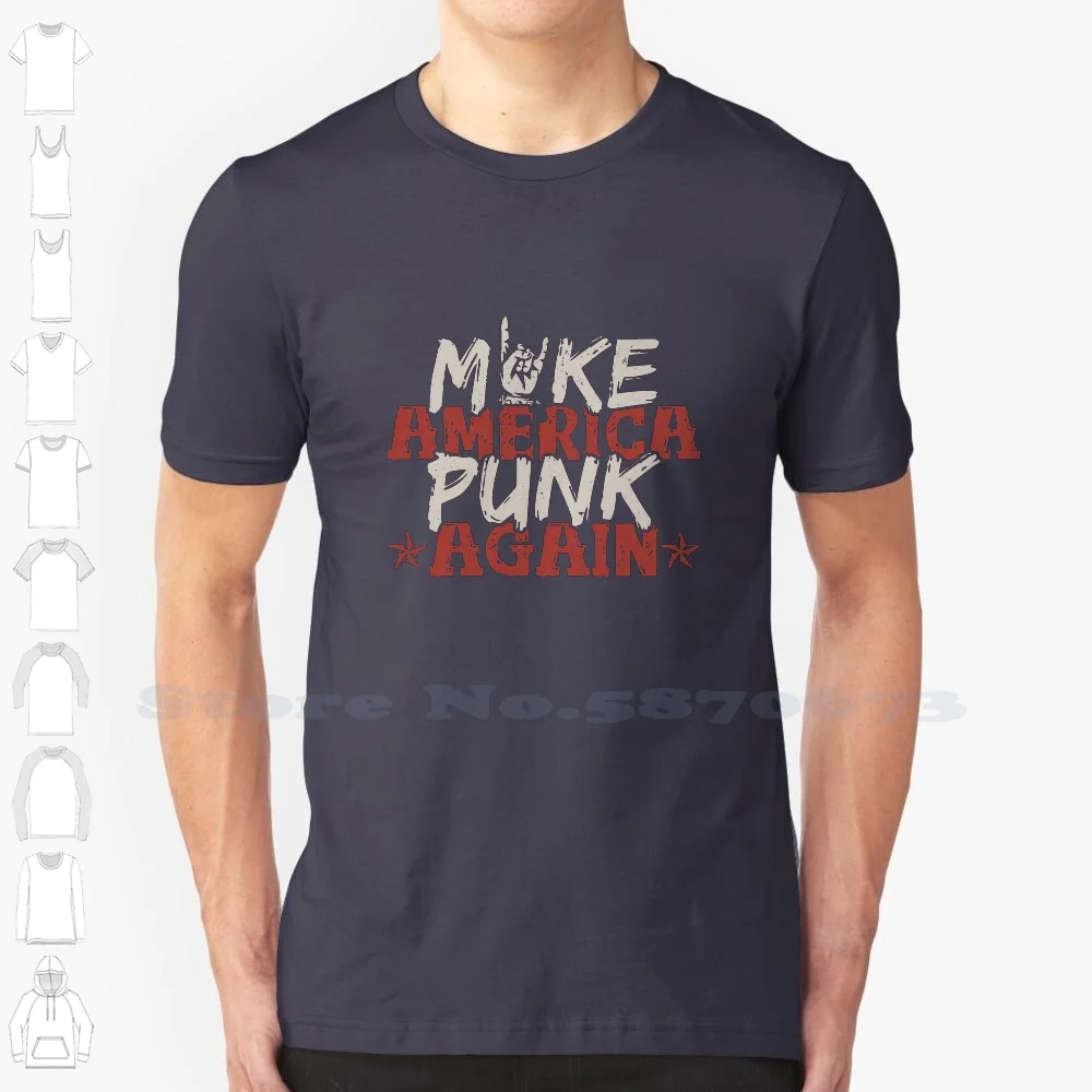 

Забавная летняя футболка с надписью «New America Punk» для мужчин и женщин