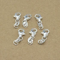 10pcs 17x6mm silver copper water drop lobster clasp hooks for necklace bracelet chain diy jewelry findings accessories