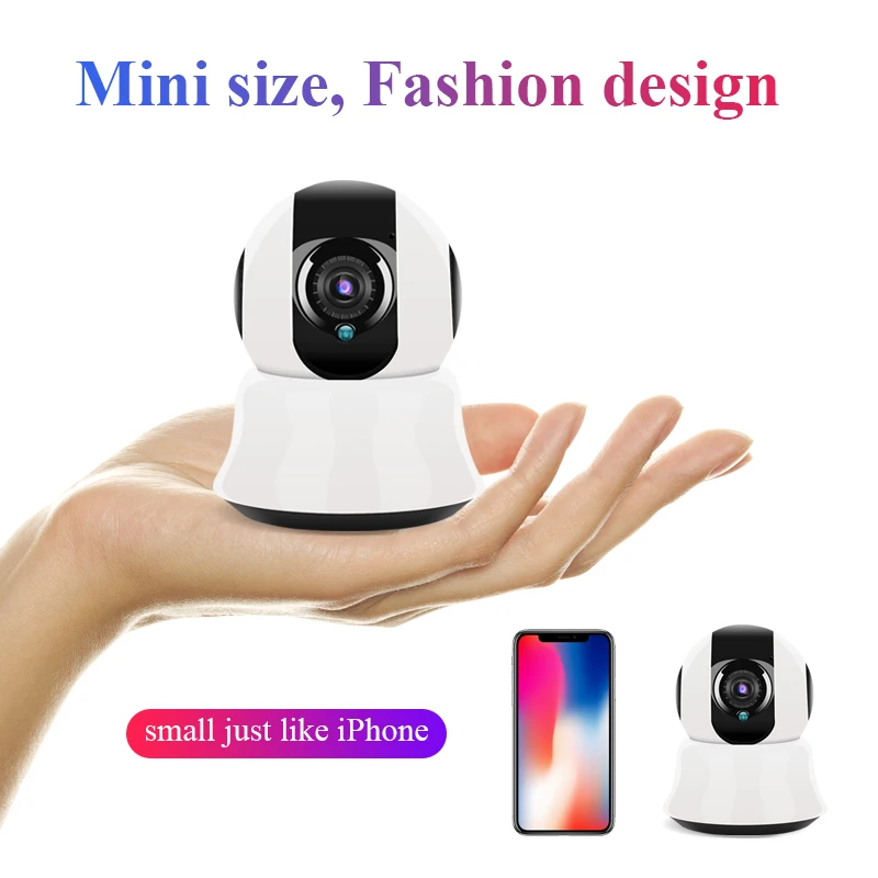 

Baby Monitor Mini Camera 360 Angle WIFI Wireless Night Cision AI Enhanced Motion Detection IP camera