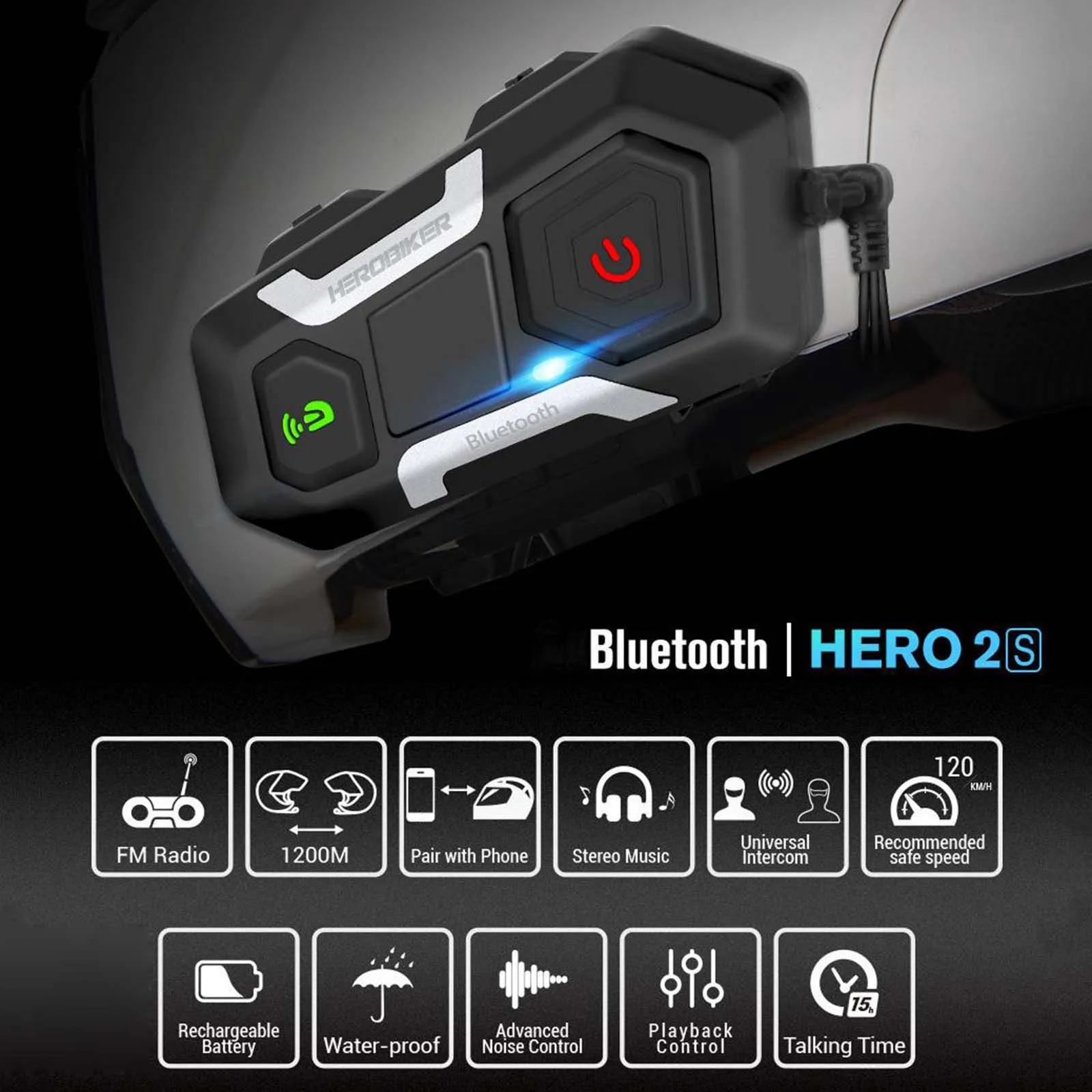 

Moto Intercom 1200M Bluetooth Headset for Soft Microphone Handsfree