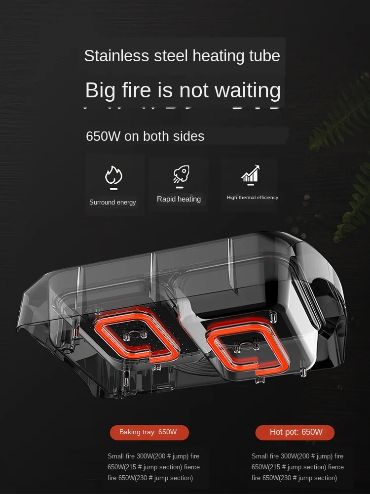 

Multifunctional Korean smoke-free dormitory, grilled hot pot, barbecue, one pot, household electric grill, baking machine