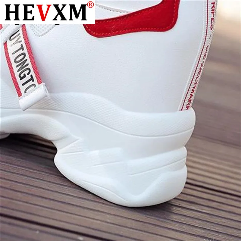 

2020 spring autumn fashion platform shoes with buckle casual sweet sports shoes shallow mouth Femmes Height Increase Shoes White