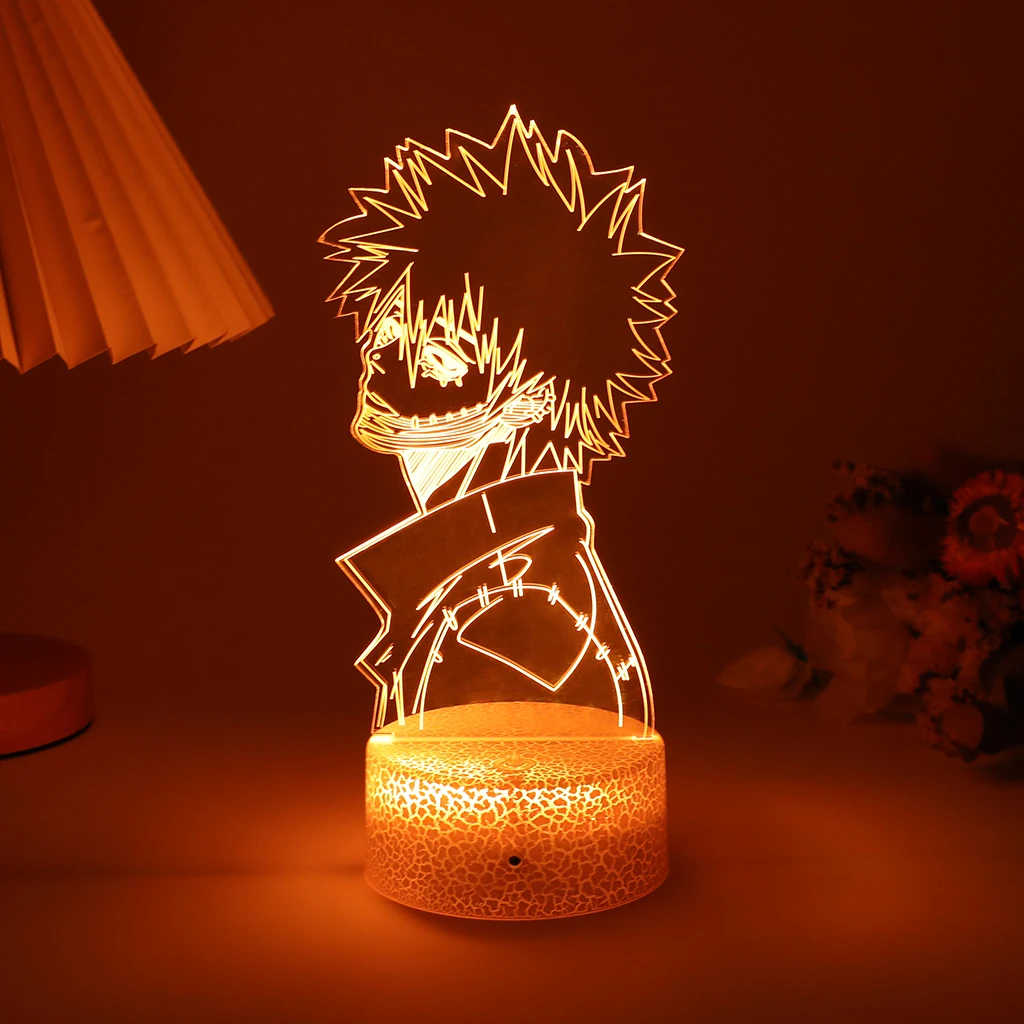 

Anime My Hero Academia Lamp Attack On Titan LED Night Light Banana Fish Decor Gift Base And Acrylic Board Are Sold Separately