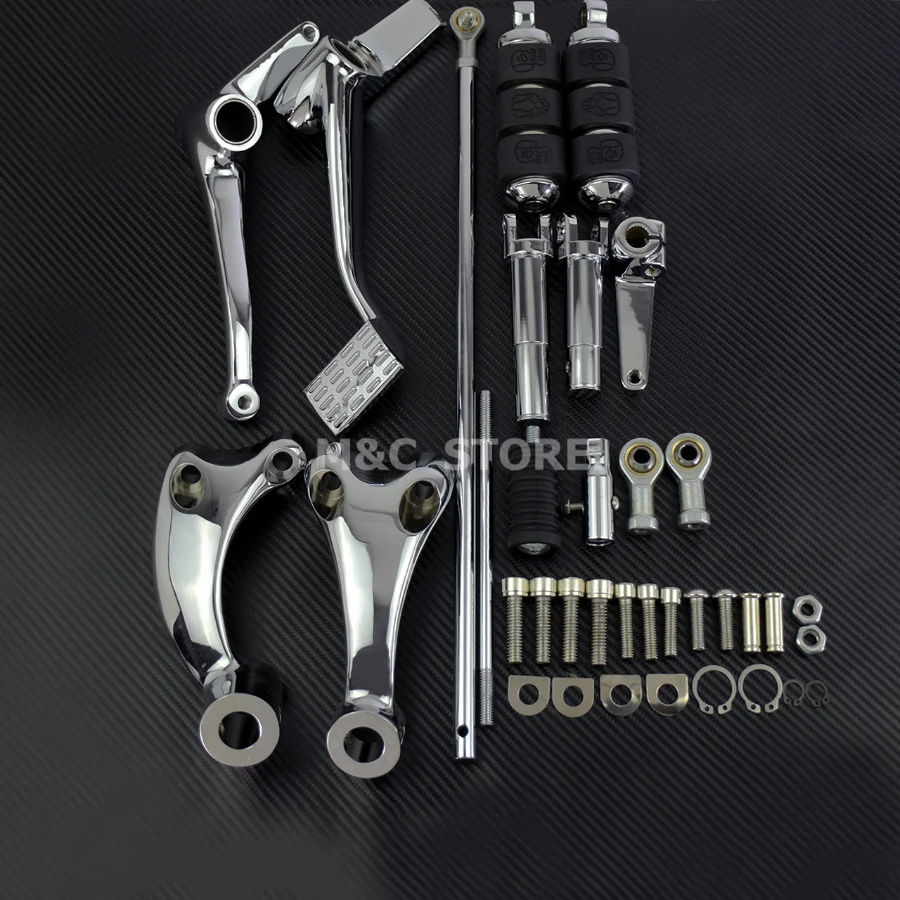 Черный Chrome Forward Controls Полный комплект Колышки рычаги и для Harley Sportster 883 1200 XL 48 72 Iron