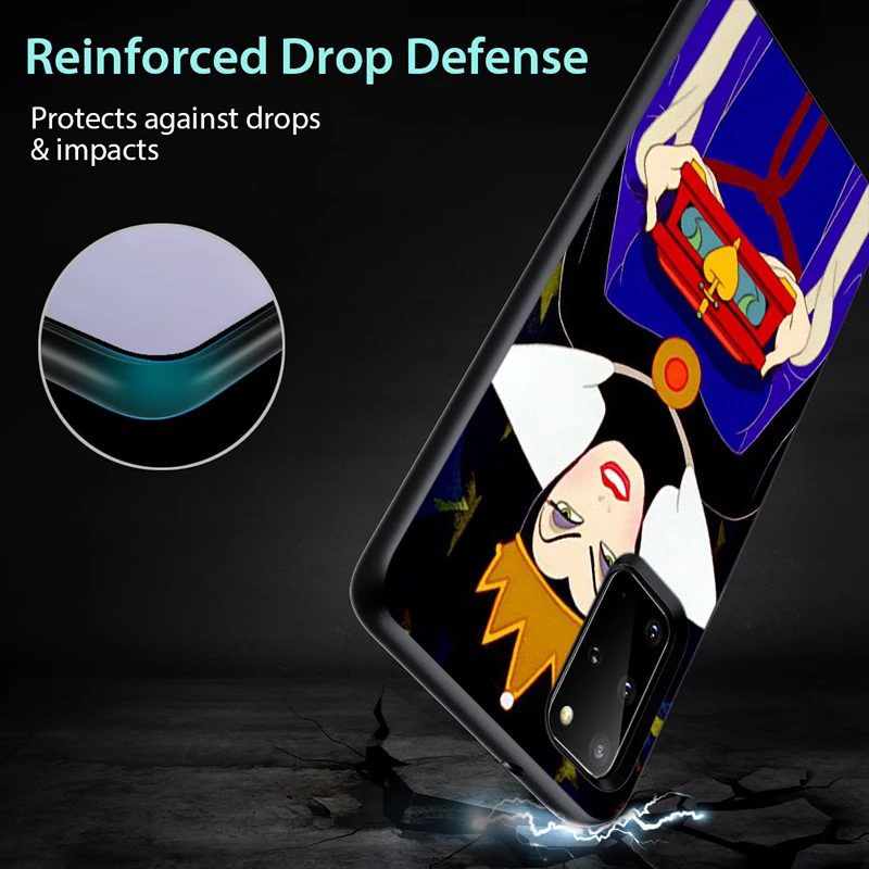 

Disney The Seven Dwarfs Queen for Samsung Galaxy S21 S20 FE Ultra Lite S10 5G S10E S9 S8 Plus Black Soft Phone Case