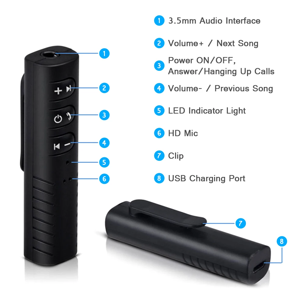 Автомобильный беспроводной bluetooth-приемник 3,5 мм разъем Bluetooth аудио Музыка приемник адаптер Динамик адаптер для наушников аудио стерео для автомобиля