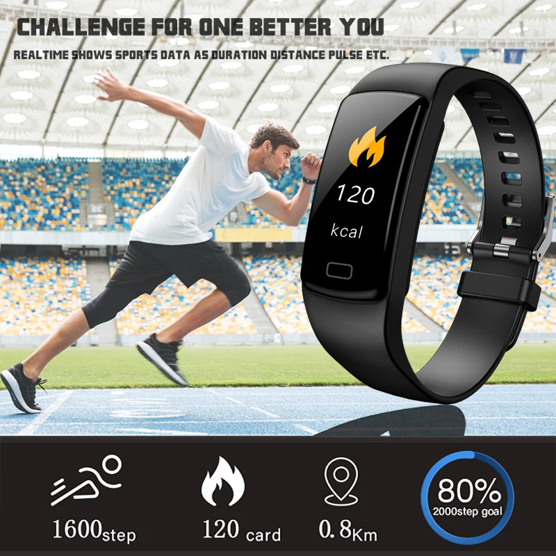 Спортивный браслет для женщин и мужчин сердечный ритм кровяное давление шагомер