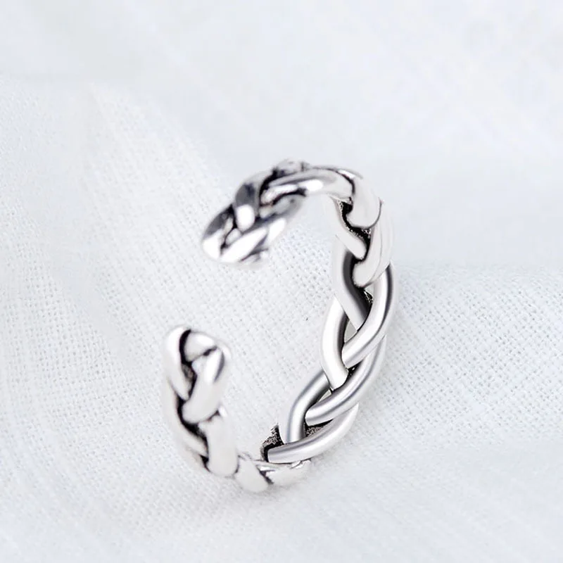 

Korean version of the creative compact fashion personality ins trend retro ring cold wind index finger ring net red adjustable r