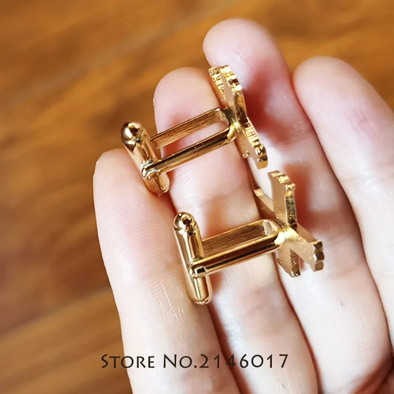 1 пара запонки с красным крестом Константин масонские манжеты | Дом и сад