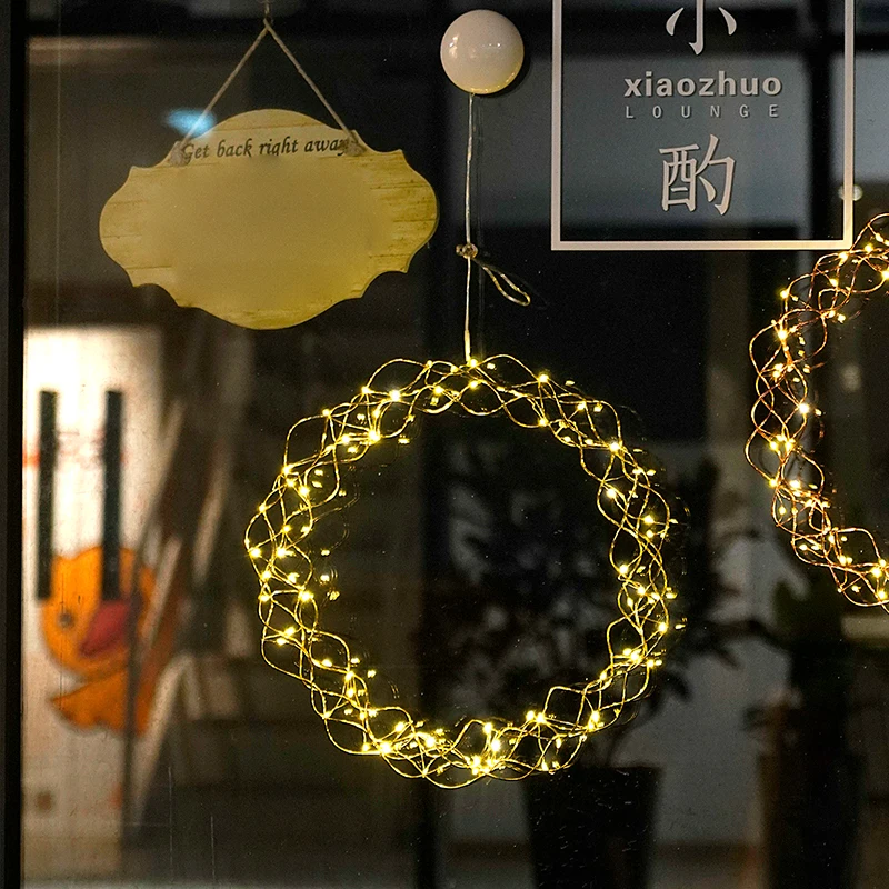 

Spring Festival DIY Decorations Metal Wedding Craft Supplies Door Hanging Creative Thanksgiving Kerst Party Supplies EB50PT