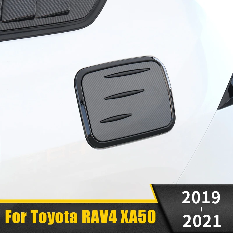 

For Toyota RAV4 2019 2020 2021 RAV 4 XA50 ABS Carbon Fiber Car Fuel Tank Cover Oil Cap Decorative Trim Sticker Auto Accessories