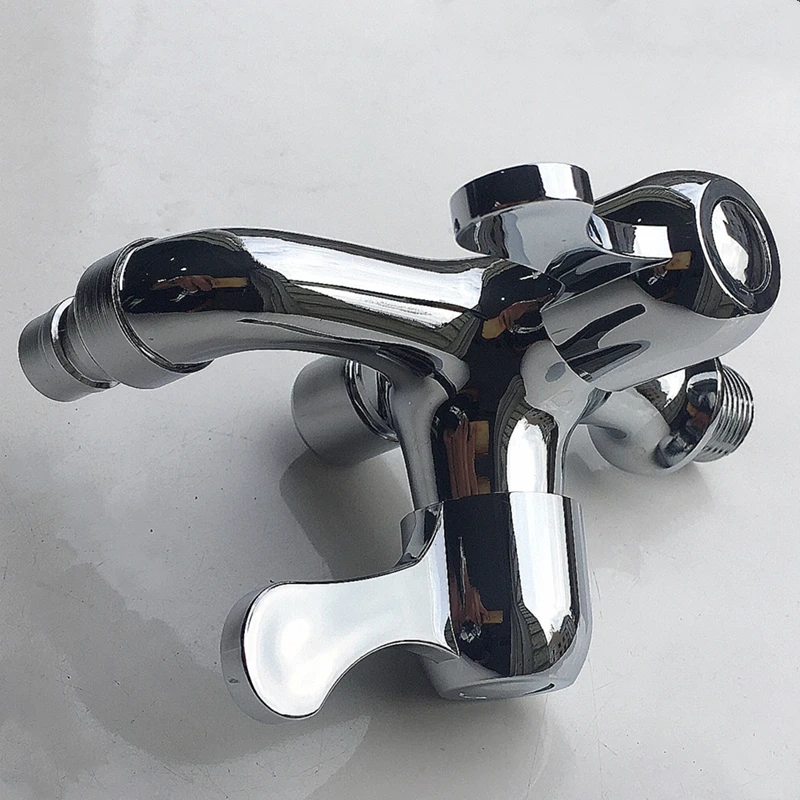 Смесители хромированная латунь ванная комната настенный двойной водный выход