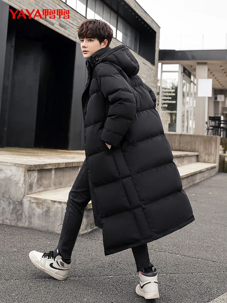 Couple's Men's and Women's Same Style down Jacket Winter New Long over the Knee Lengthen and Thicken Super Long