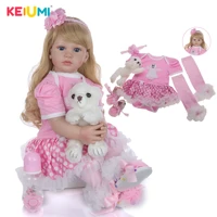 keiumi lovely reborn baby princess doll cute soft vinyl cloth body simulation 60 cm doll baby toy fashion kid christmas present