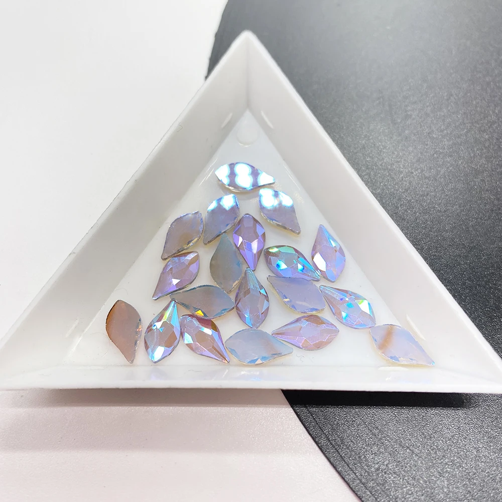 100 шт. прозрачные фиолетовые кристаллы для ногтей алмазный страз стеклянные