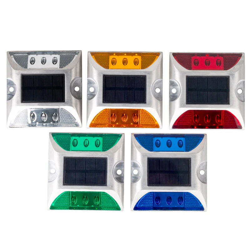 Outdoor Lighting Garden Lights Warning Pathway Lamp Brick Square Road Stud Light Ground Solar Power Street Flashing | Освещение