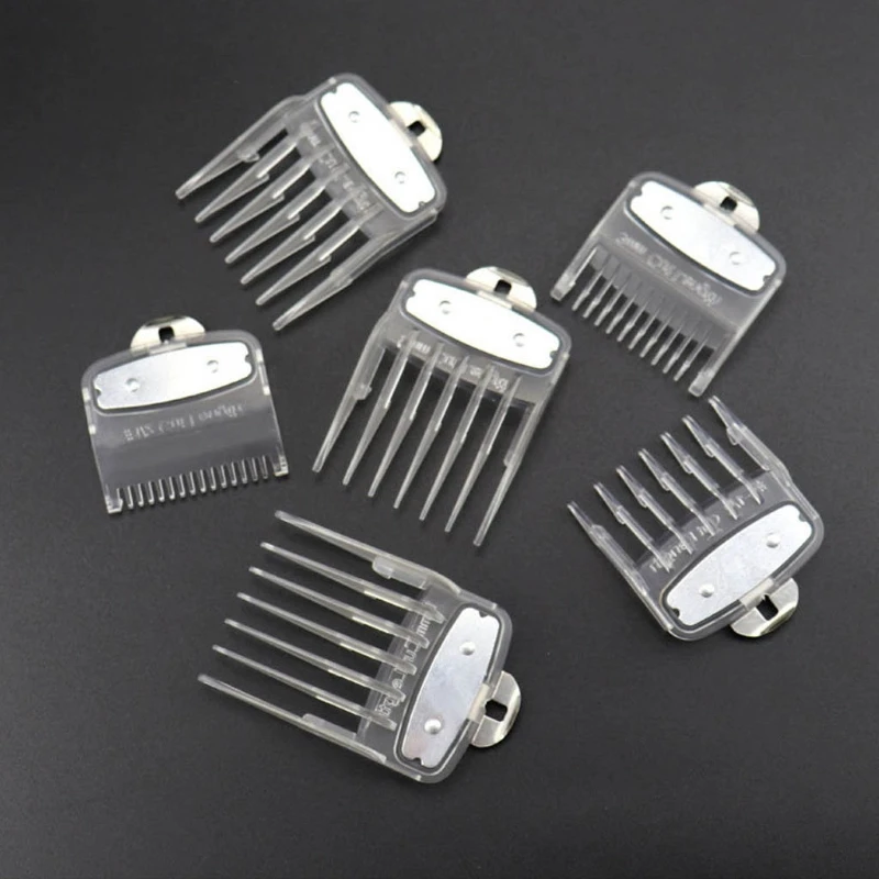 

6PCS Barber Shop Styling Guide Comb Set Hair Trimmer Attachment Hairdresser Clipper Limits Comb