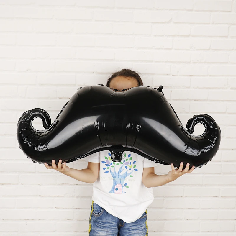 

1pc Dashing Little Man Baby Shower Balloons Mustache Foil Ball Black Beard Kids Toys Birthday Party Decor Supplies Helium