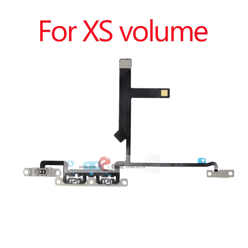 For XS Volume 1 шт. для iPhone X Xs Max XR кнопки отключения звука и регулировки громкости гибкий кабель для мобильного телефона запасные части - Цвет: For XS Volume