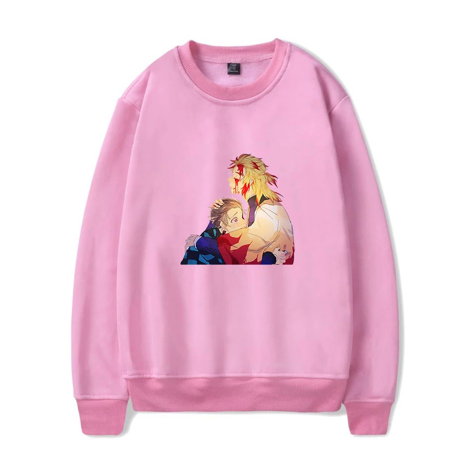 Kimetsu no Yaiba 2019 men's Sweatshirts round neck trend Demon Slayer Hoodies new print Hip Hop Streetwear Pullovers | Мужская