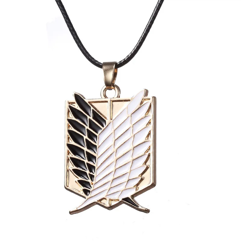 

2021 Men's and Women's Fashion Party Popular Metal Attack Legion Necklace Wings of Freedom Pendant Anime Pendant Jewelry