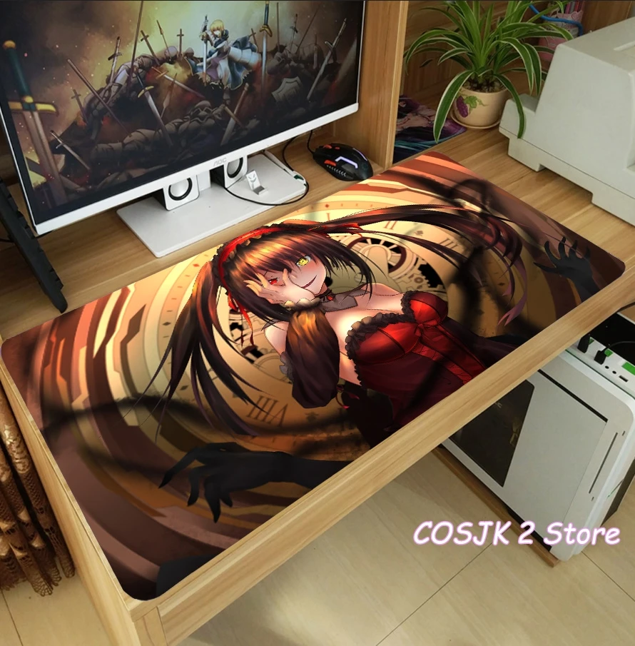 anime date a live tokisaki kurumi izayoi miku mouse pad thicken laptop gaming mice mat table keyboard mat anti slip playmat gift free global shipping