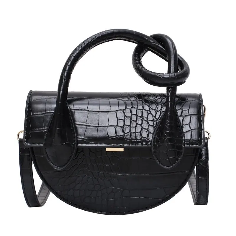 

Luxury Handbag Women Bags Designer Stone Pattern Small Crossbody Messenger Bag Female Half Moon Clutches Purse Ladys Bolsos
