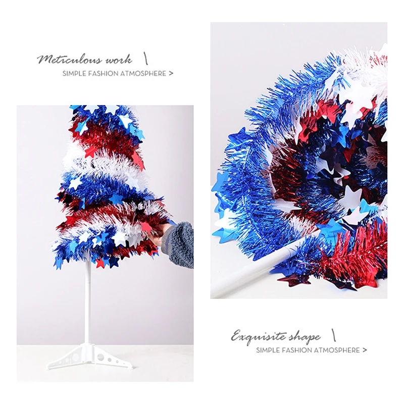 

150cm Independence Day Flag Color Matching Retractable Tree Family Decoration Shopping Mall Family Decoration