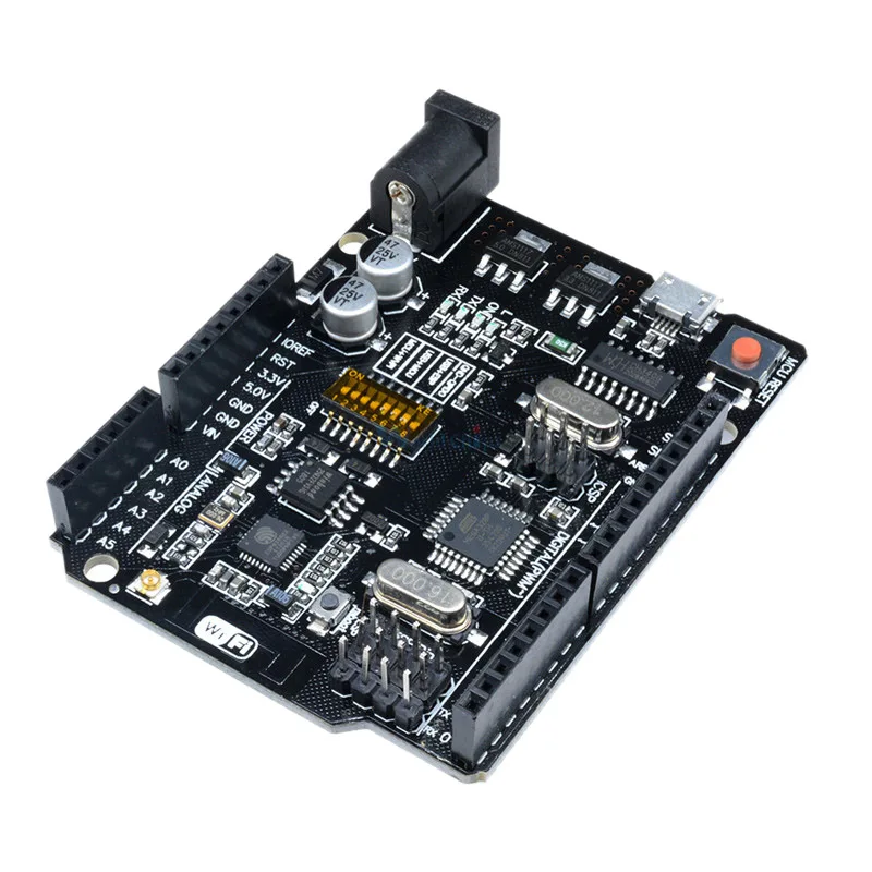 Модуль регулятора напряжения Uno + Wifi R3 Atmega328P Esp8266(32 Мб памяти) Usb Ttl Ch340G для Arduino Nodemcu