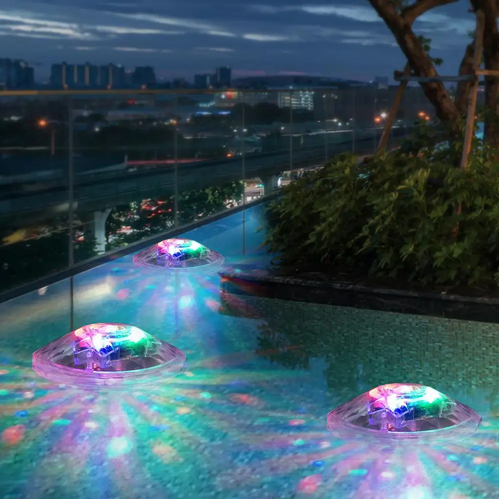 Плавающий подводный RGB светильник погружной светодиодный для дискотеки