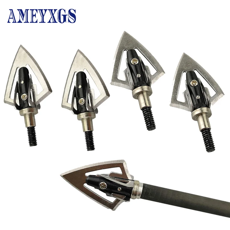 

6/12pcs 100 Grains Archery Arrowhead Broadheads Aluminum Alloy Hunting Arrow Heads Point Tips for Outdoor Shooting Accessories