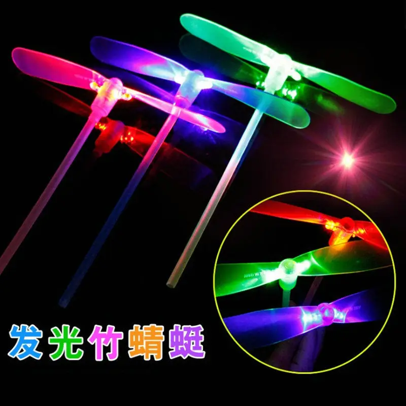 10 шт/50 шт в наборе светящиеся бамбуковая Стрекоза пластиковая игрушка вспышки