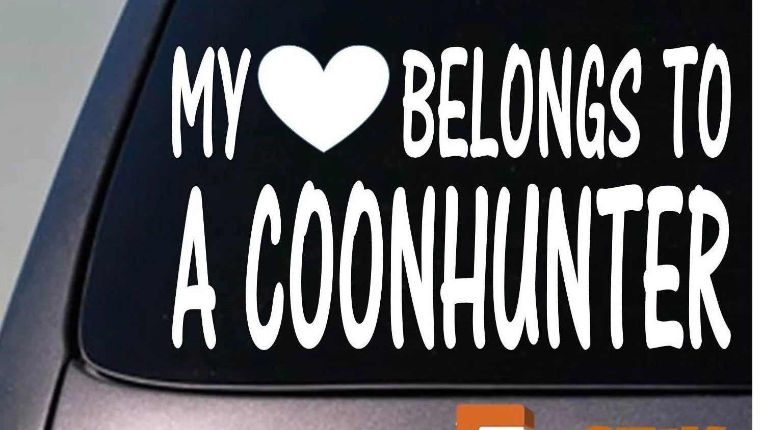 

My heart belongs to a coonhunter sticker decal computer Sticker