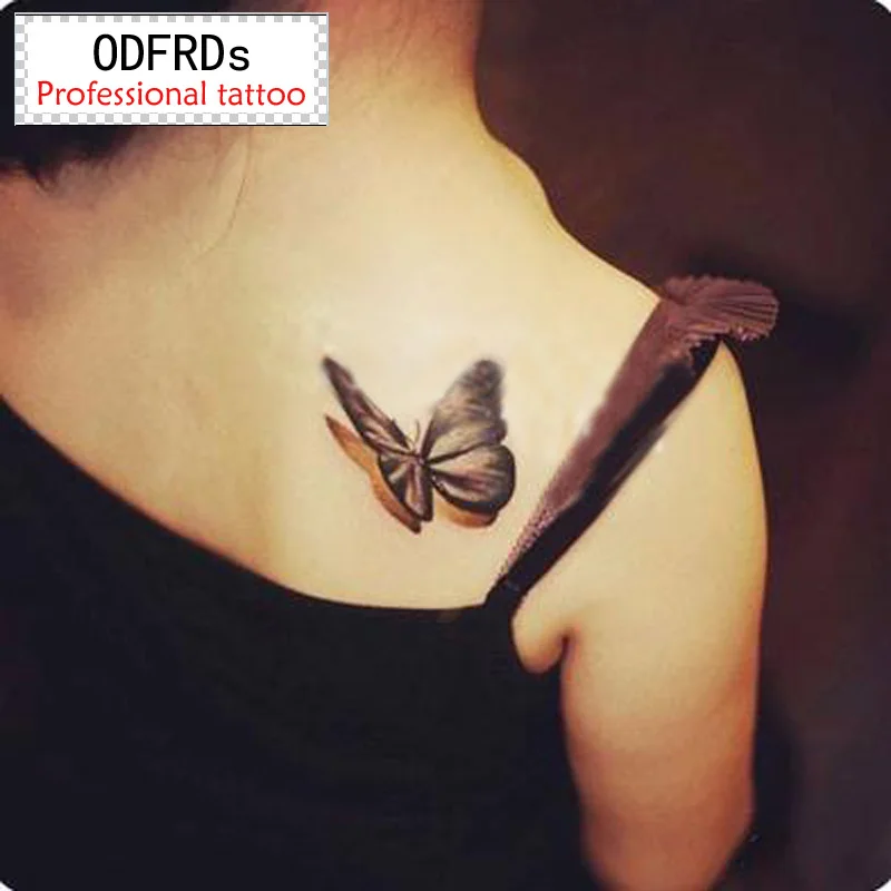 Водостойкие временные тату хна поддельные флэш наклейки 3D бабочка клуб SYA061 |