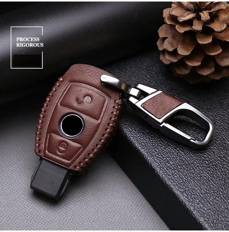 Кожаный Автомобильный Чехол-брелок для дистанционного ключа Mercedes benz A B R G Class GLK GLA
