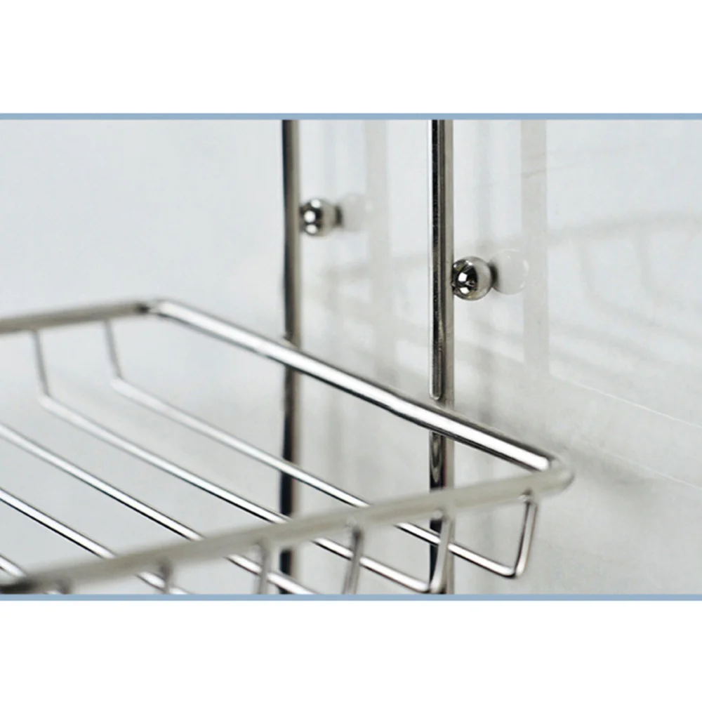 

2pcs Soap Rack Punch Free Stainless Steel Storage Case Soap Holder Storage Shelf for Bathroom