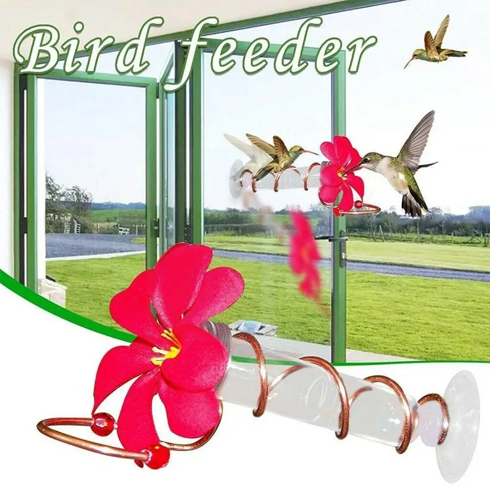 

Window Mount Hummingbird Feeder Gardening Bird Mount Window Feeder Flower Feeder Outdoors Hummingbird Q1g9