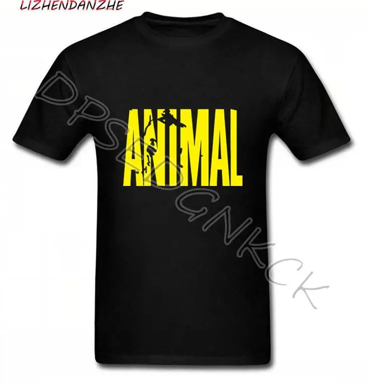 Лидер продаж футболка с животными Мужская хлопковая круглым воротником для