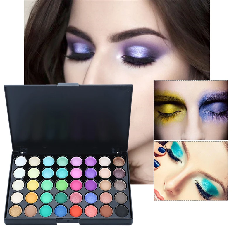 40 цветов Палитра теней для век матовые блестящие тени алмазные мерцающие