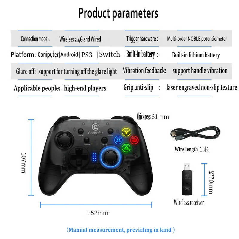 

T4PC Computer Gamepad Wireless TV Steam Tomorrow Only Wolf Devil May Cry 5switch Monster Hunter World Android Phone PS3 Live