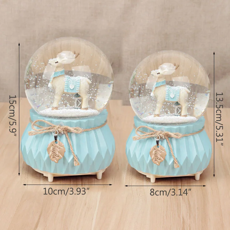 

Creative Dream Trojan Snow Globe Crystal Ball Rotating Music Box Christmas Decoration For Home Home Decoration Accssories