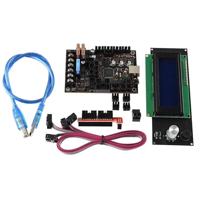 for Prusa MK3/3S Einsy Rambo 1.1B 3D Printer Motherboard with TMC2130 SPI+2004 LCD Monitor Set