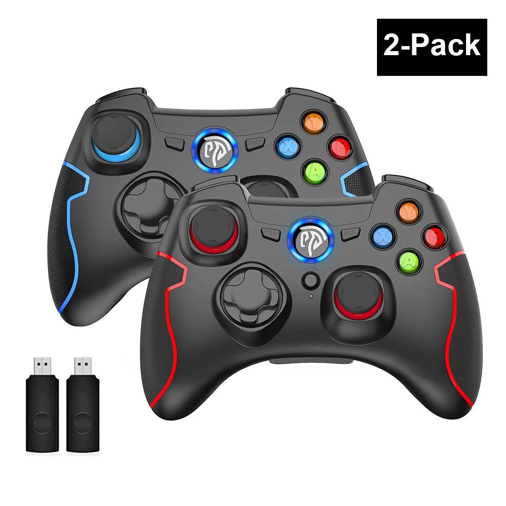 2pcs easysmx esm 9013 gamepad pc control wireless joystick for pc ps3 nintendo switch android phonetablet tvtv box controller free global shipping