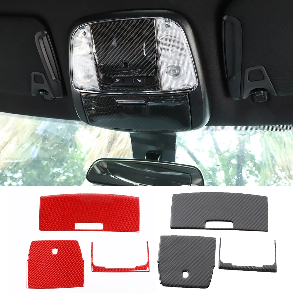 

Fit for Dodge Charger 2015-2021 Soft Real Carbon Fiber Interior Front Reading Light Lamp Cover Decoration Trim Car Accessories